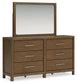 Cabalynn  Panel Bed With Storage With Mirrored Dresser, Chest And Nightstand