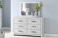 Cayboni  Panel Bed With Mirrored Dresser