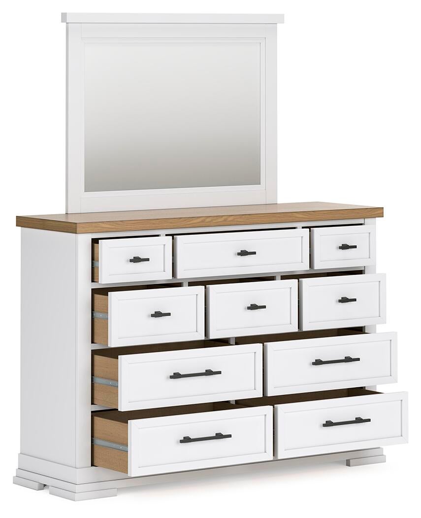 Ashbryn  Panel Storage Bed, Dresser, Mirror, Chest And Nightstand