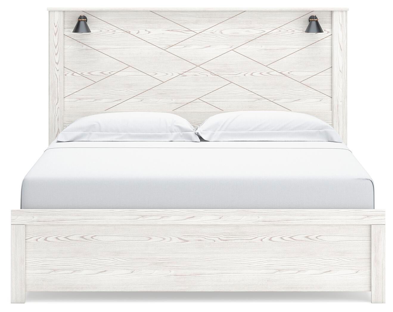 Gerridan  Panel Bed With Mirrored Dresser