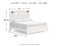 Gerridan  Panel Bed With Mirrored Dresser