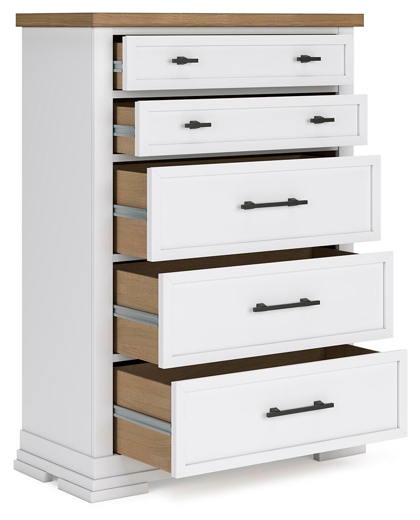 Ashbryn  Panel Storage Bed, Dresser, Mirror, Chest And Nightstand