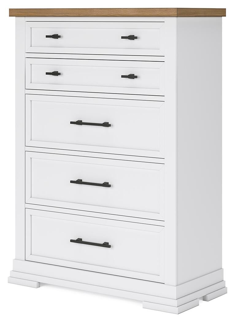 Ashbryn  Panel Storage Bed, Dresser, Mirror, Chest And Nightstand