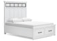 Ashbryn  Panel Storage Bed, Dresser, Mirror, Chest And Nightstand