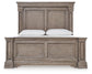 Blairhurst California  Panel Bed With Mirrored Dresser