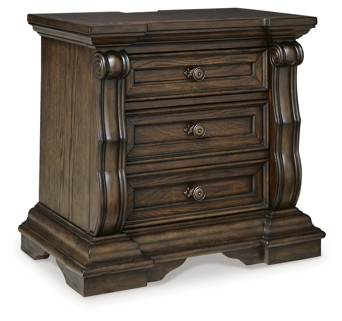 Maylee  Upholstered Bed, Dresser, Mirror, Chest And Nightstand