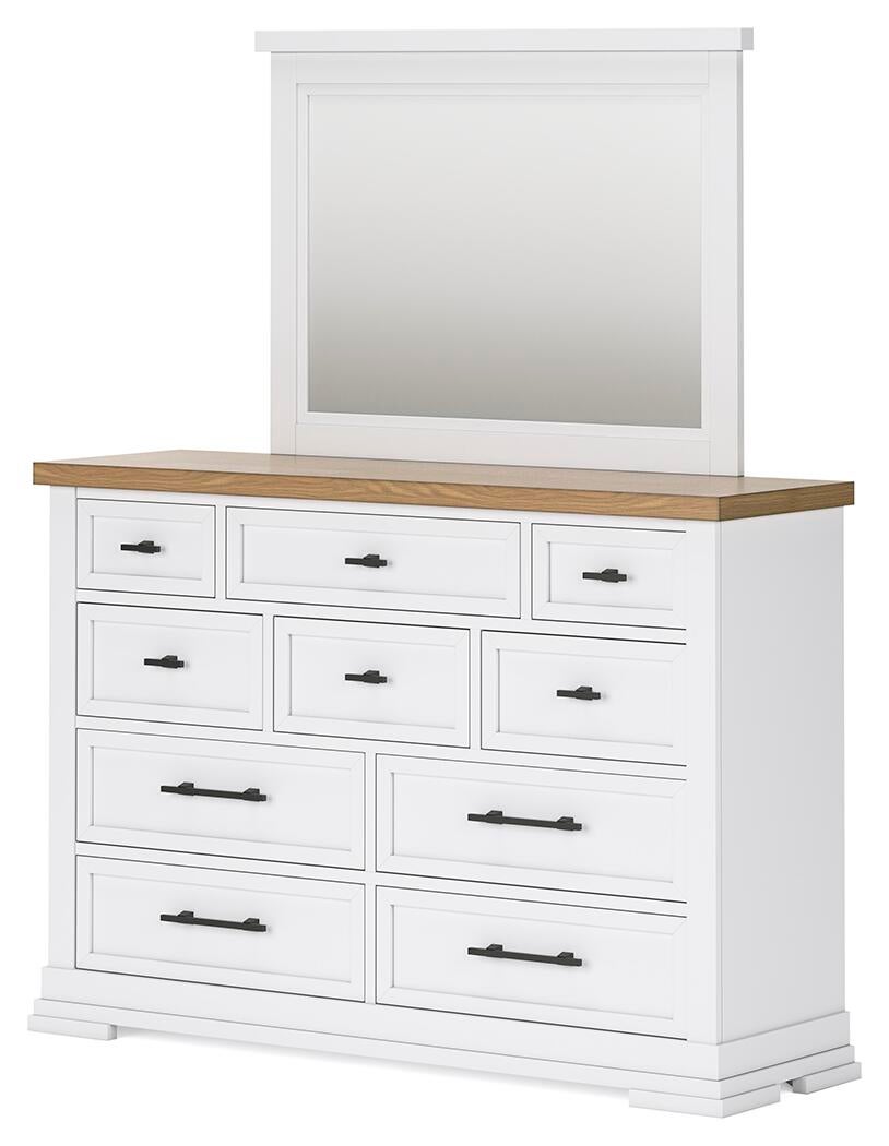 Ashbryn  Panel Storage Bed, Dresser, Mirror And Nightstand