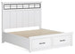 Ashbryn  Panel Storage Bed, Dresser And Mirror
