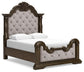 Maylee  Upholstered Bed, Dresser, Mirror, Chest And Nightstand