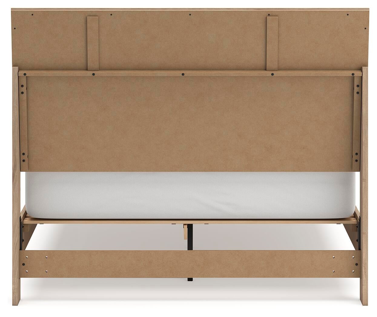 Cielden  Panel Bed With Mirrored Dresser