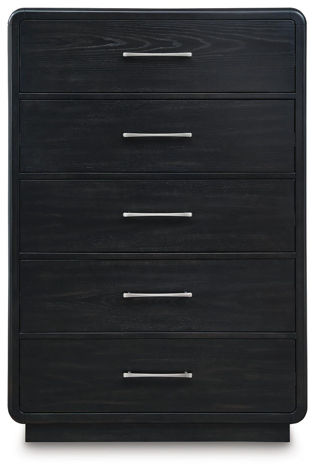 Rowanbeck  Upholstered Panel Bed With Mirrored Dresser, Chest And Nightstand