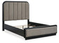 Rowanbeck  Upholstered Panel Bed With Mirrored Dresser, Chest And Nightstand