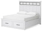 Ashbryn California  Panel Storage Bed, Dresser And Mirror