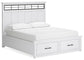 Ashbryn California  Panel Storage Bed, Dresser And Mirror