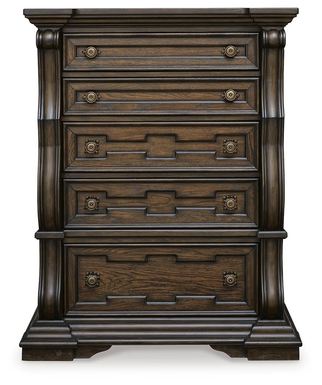 Maylee California  Upholstered Bed, Dresser, Mirror, Chest And Nightstand
