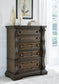 Maylee California  Upholstered Bed, Dresser, Mirror, Chest And Nightstand