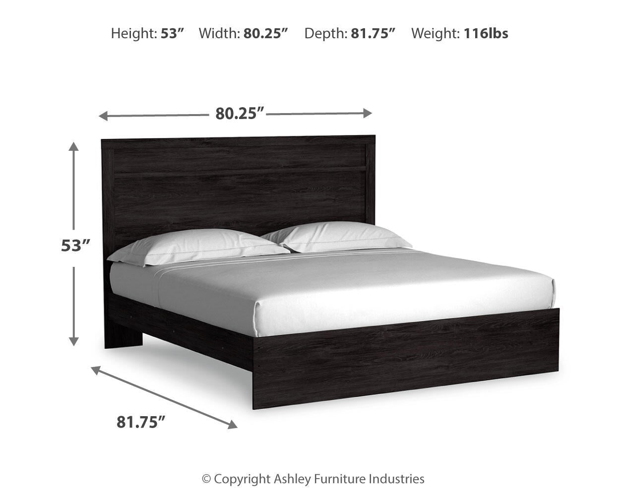 Belachime  Panel Bed With Mirrored Dresser