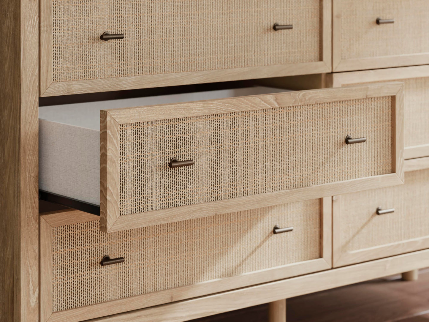 Cielden  Panel Headboard, Dresser, Mirror And Nightstand
