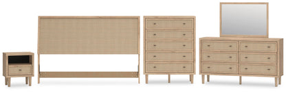 Cielden  Panel Headboard, Dresser, Mirror, Chest And Nightstand