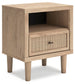 Cielden  Upholstered Panel Bed With Mirrored Dresser And Nightstand