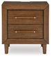 Lyncott  Upholstered Bed With Mirrored Dresser And Nightstand
