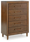 Lyncott  Upholstered Bed, Dresser, Mirror, Chest And Nightstand