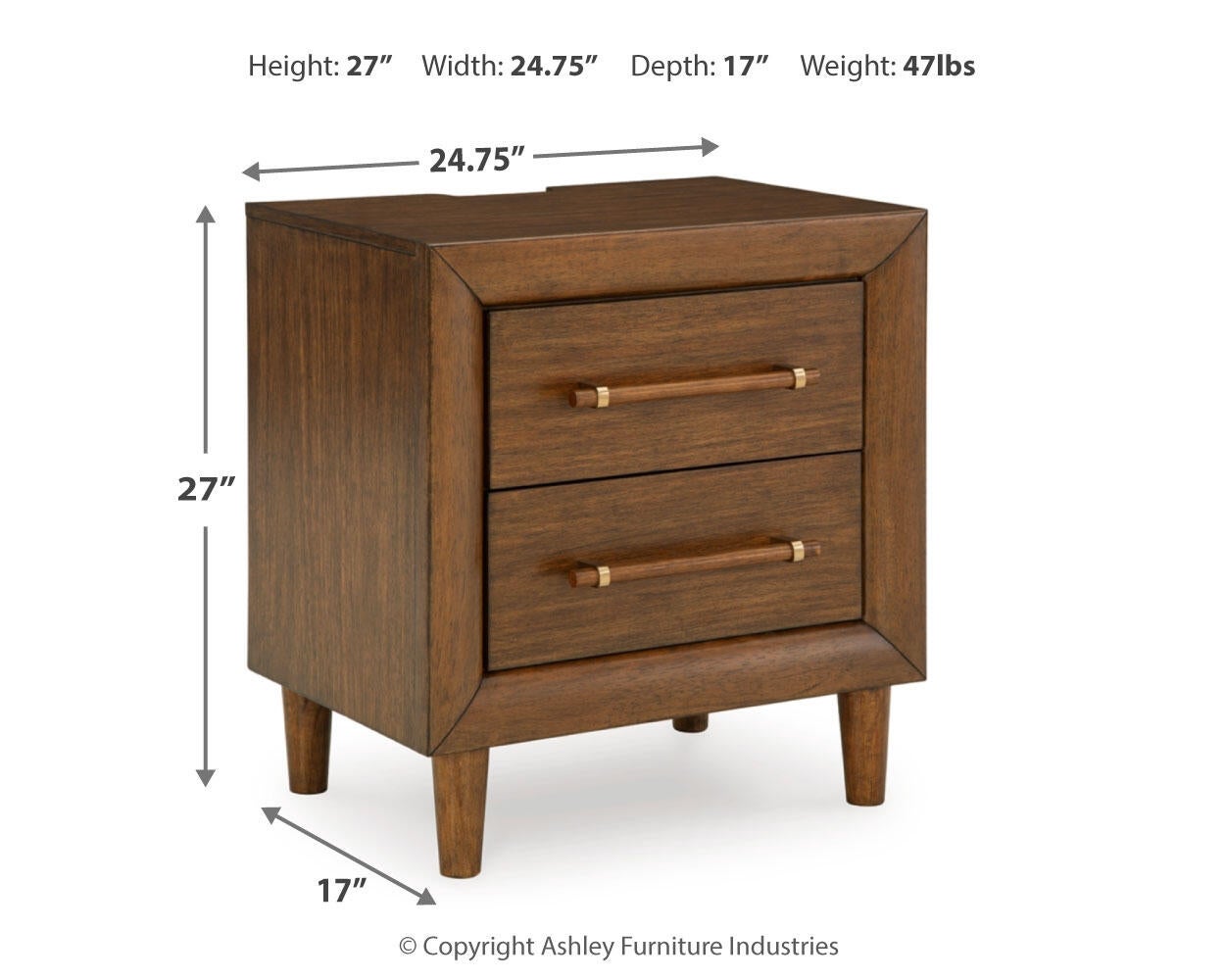 Lyncott  Upholstered Bed, Dresser, Mirror, Chest And Nightstand