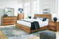 Dressonni  Panel Bed With Mirrored Dresser