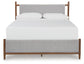 Lyncott California  Upholstered Bed With Mirrored Dresser