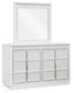 Chalanna  Upholstered Storage Bed With Mirrored Dresser