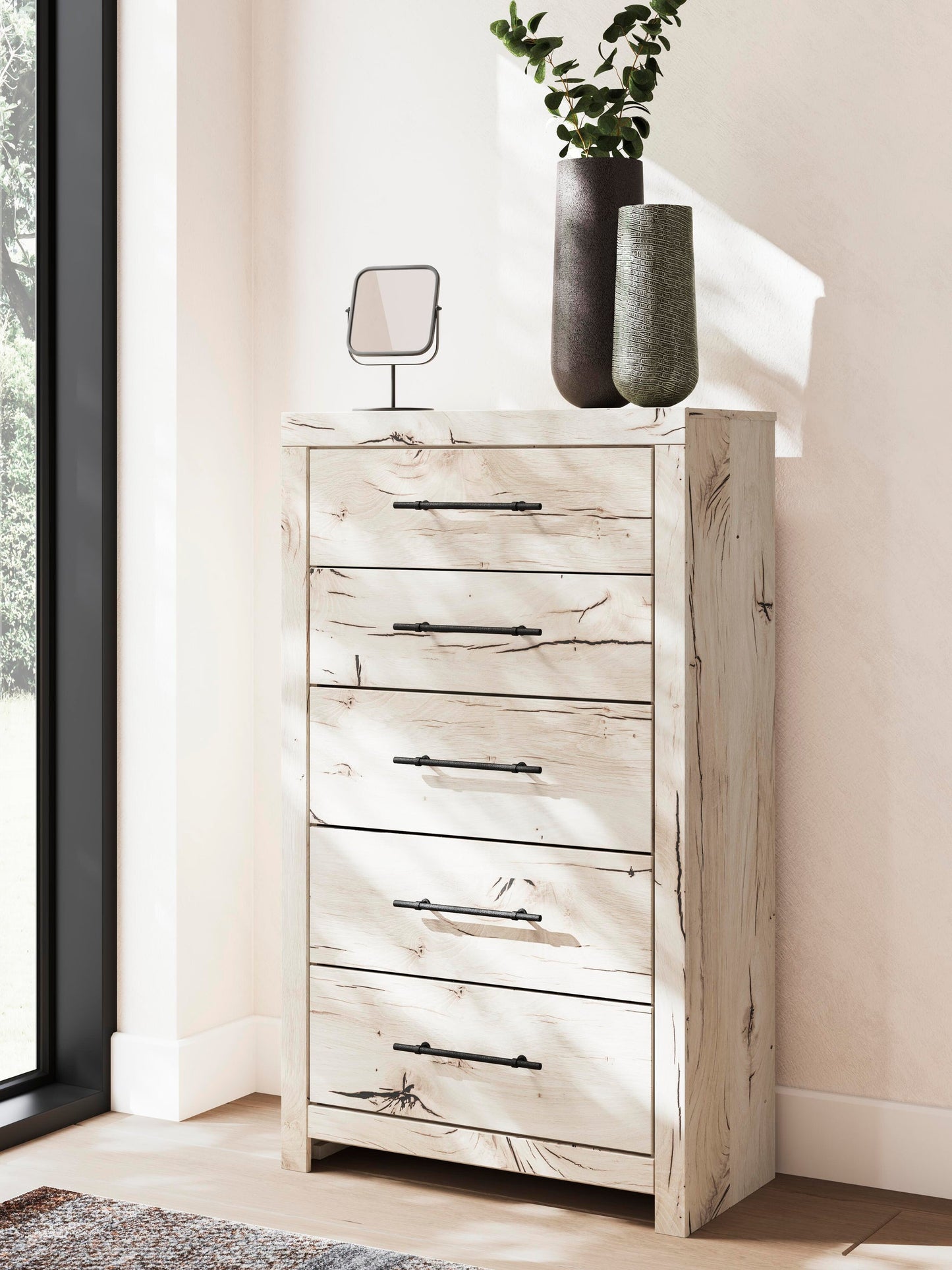 Lawroy  Panel Headboard, Dresser, Mirror, Chest And Nightstand