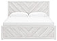 Cayboni  Panel Bed With Mirrored Dresser
