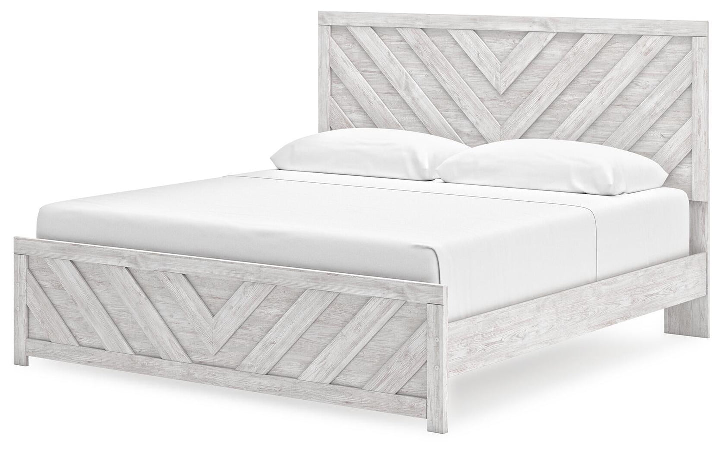 Cayboni  Panel Bed With Mirrored Dresser