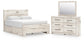 Lawroy  Panel Bed With Storage, Dresser And Mirror