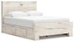 Lawroy  Panel Bed With Storage, Dresser And Mirror