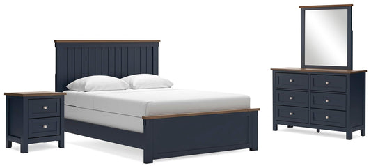 Landocken  Panel Bed, Dresser, Mirror And Nightstand