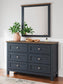Landocken  Panel Bed, Dresser And Mirror