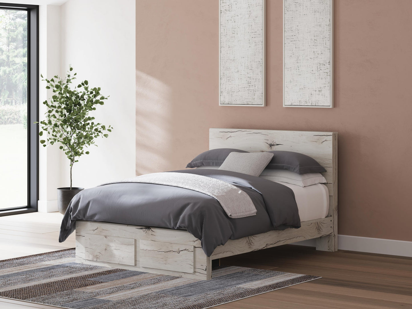 Lawroy  Panel Storage Bed, Dresser And Mirror
