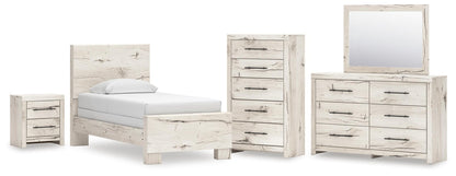 Lawroy  Panel Bed, Dresser, Mirror, Chest And Nightstand
