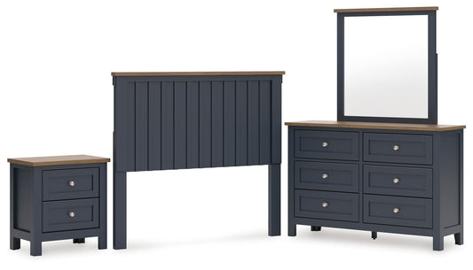 Landocken  Panel Headboard, Dresser, Mirror And Nightstand