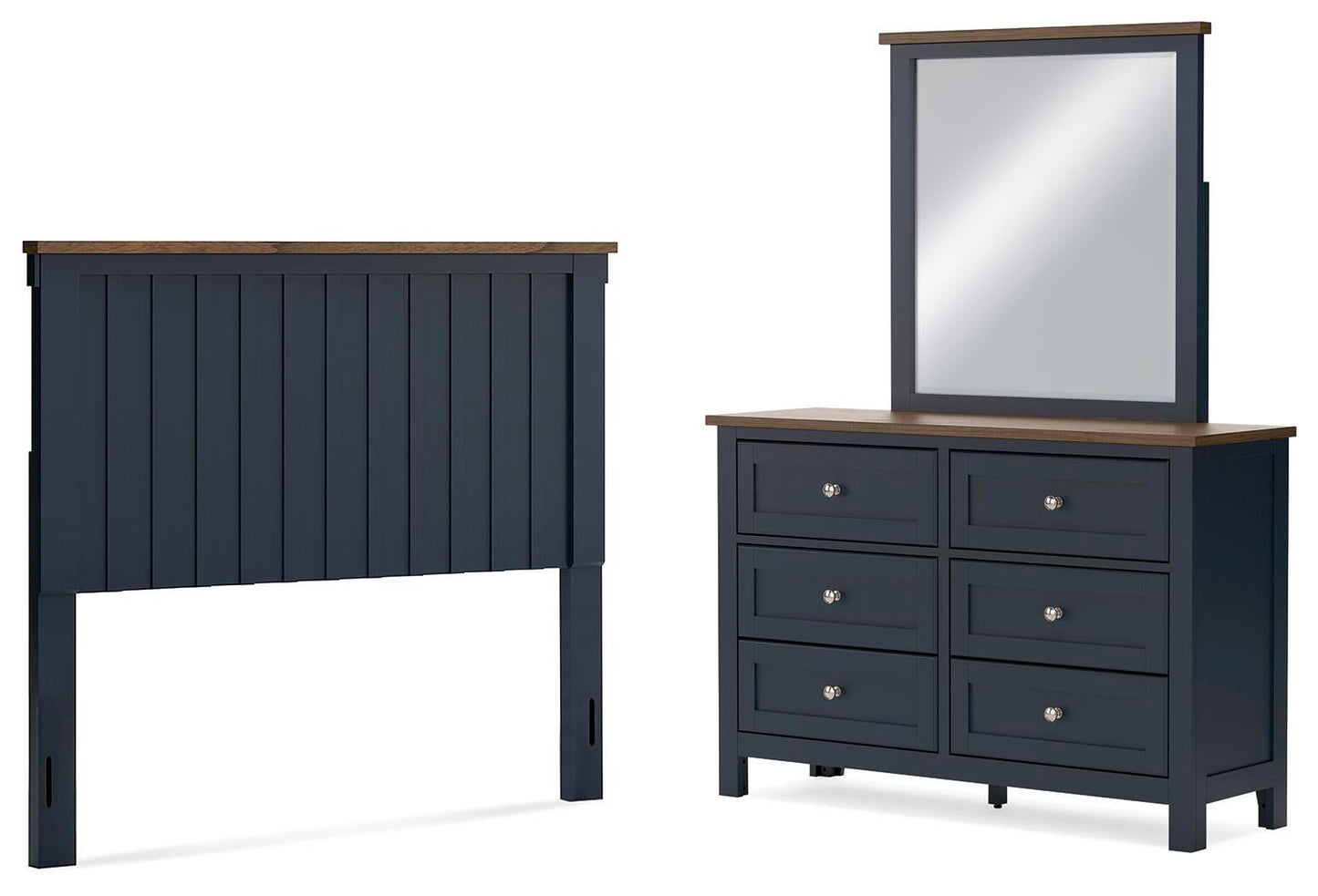 Landocken  Panel Headboard, Dresser And Mirror