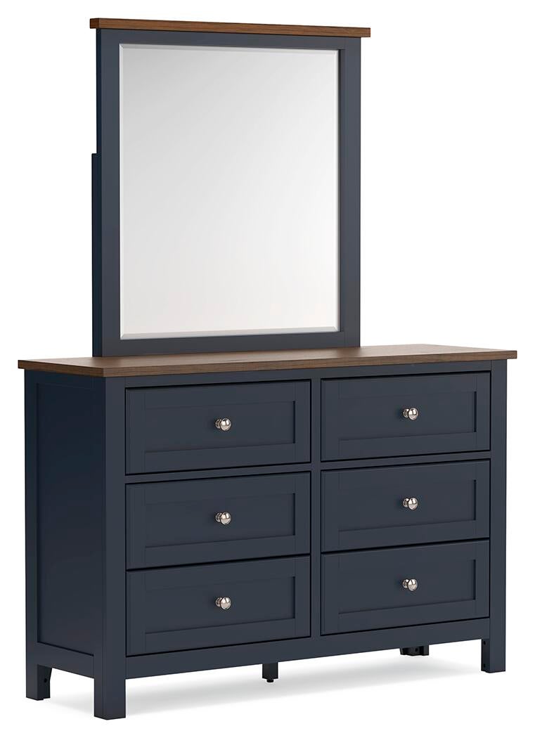 Landocken  Panel Headboard, Dresser And Mirror