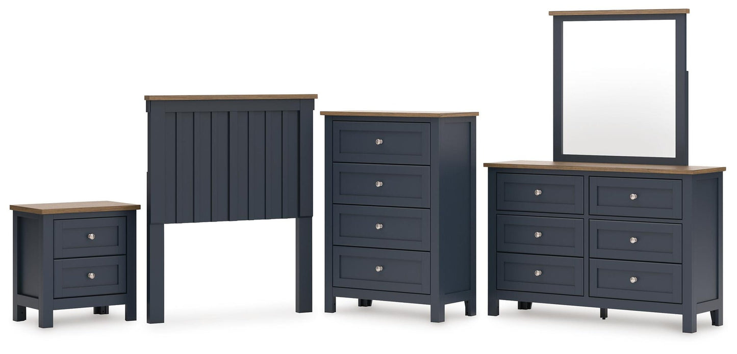 Landocken  Panel Headboard, Dresser, Mirror, Chest And Nightstand