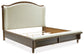 Sturlayne  Upholstered Panel Bed, Dresser And Mirror