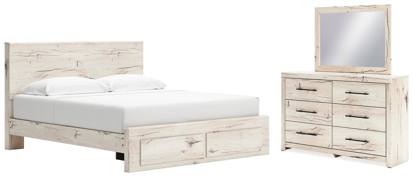 Lawroy  Panel Storage Bed, Dresser And Mirror