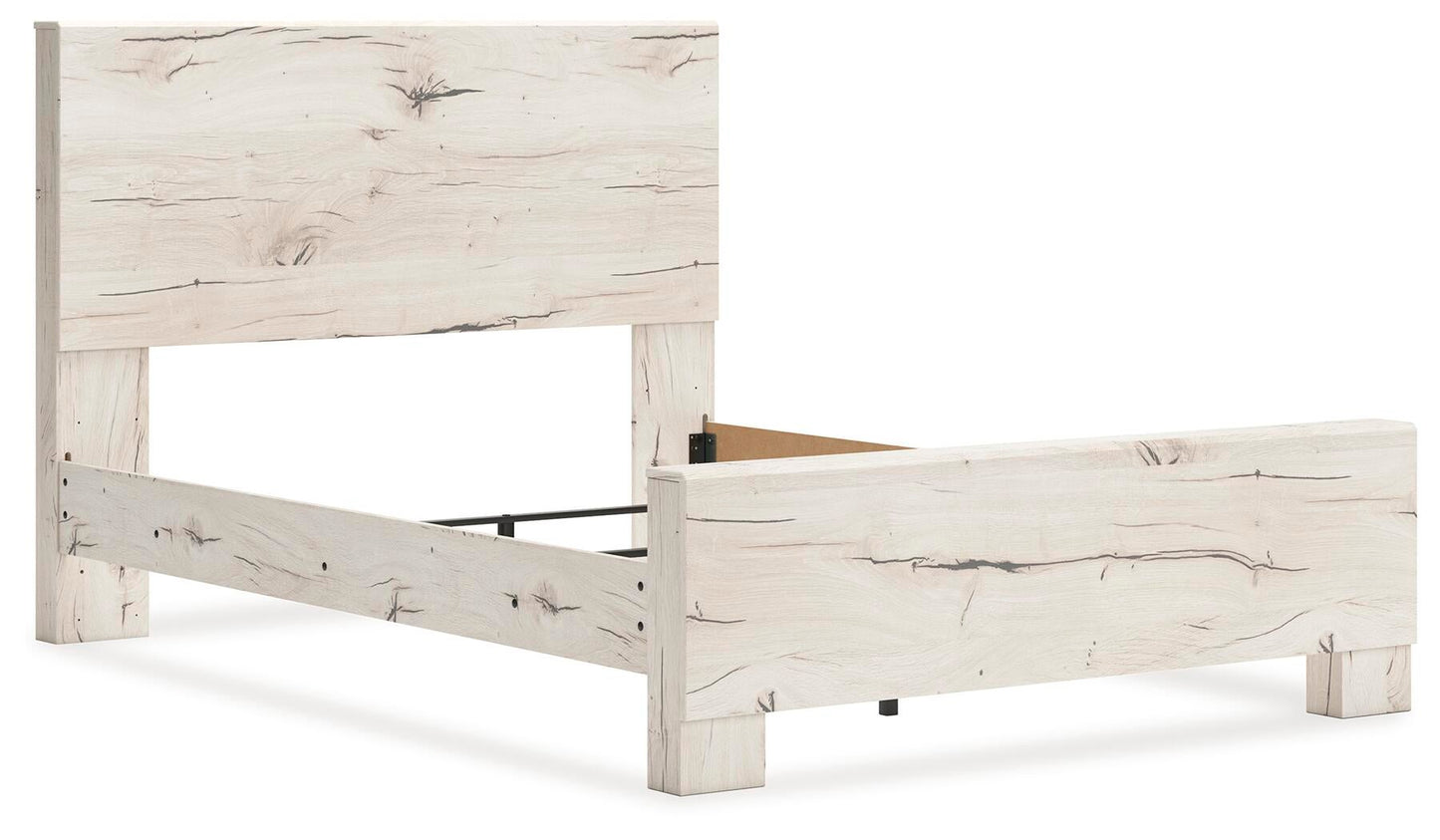 Lawroy  Panel Bed, Dresser, Mirror And Nightstand