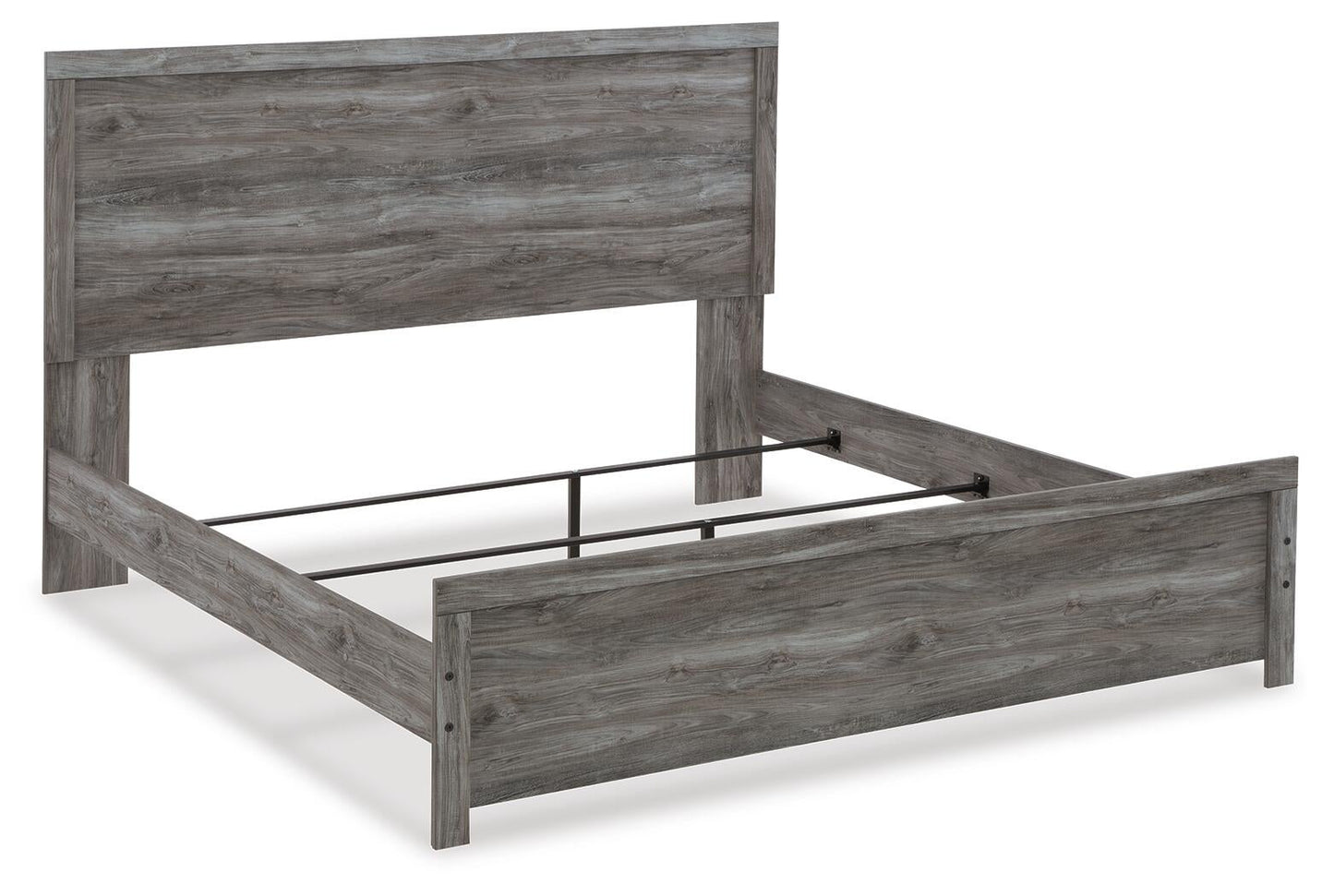 Bronyan  Panel Bed With Mirrored Dresser And Nightstand