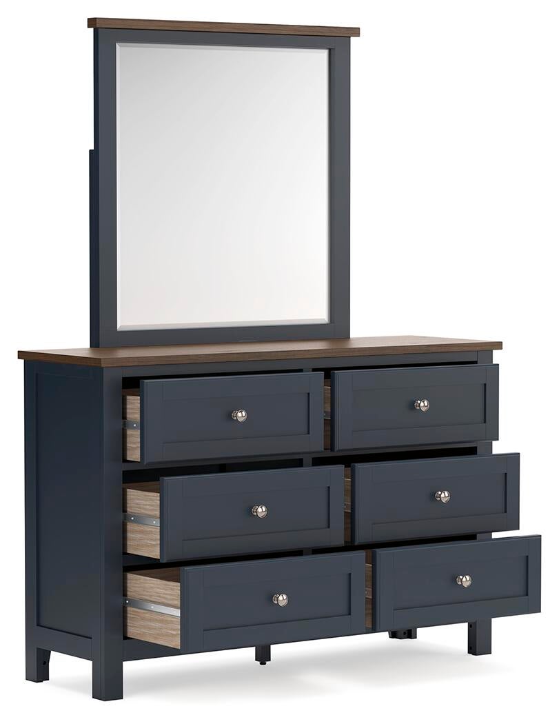 Landocken  Panel Bed, Dresser, Mirror, Chest And Nightstand