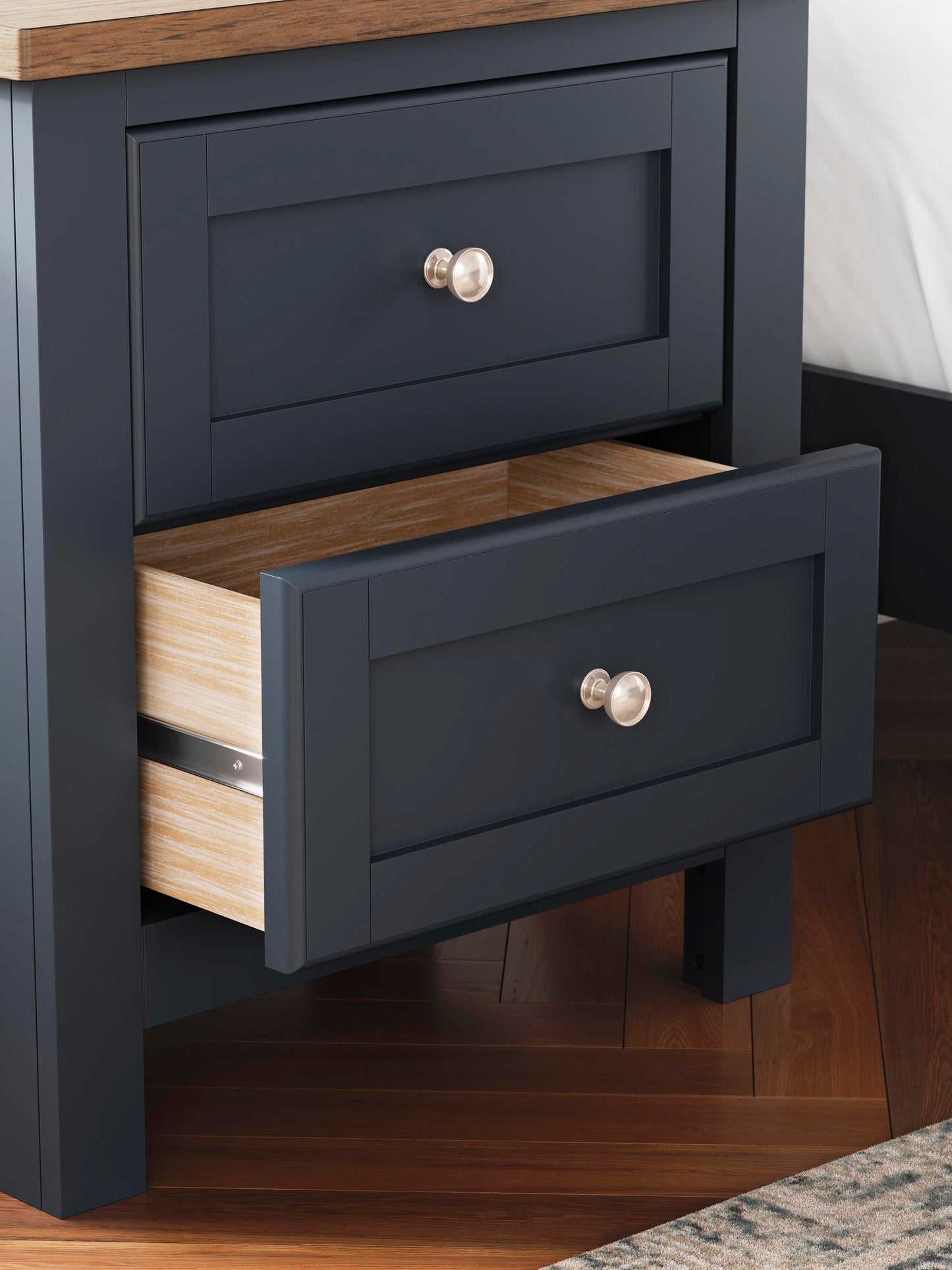 Landocken  Panel Bed, Dresser, Mirror And Nightstand