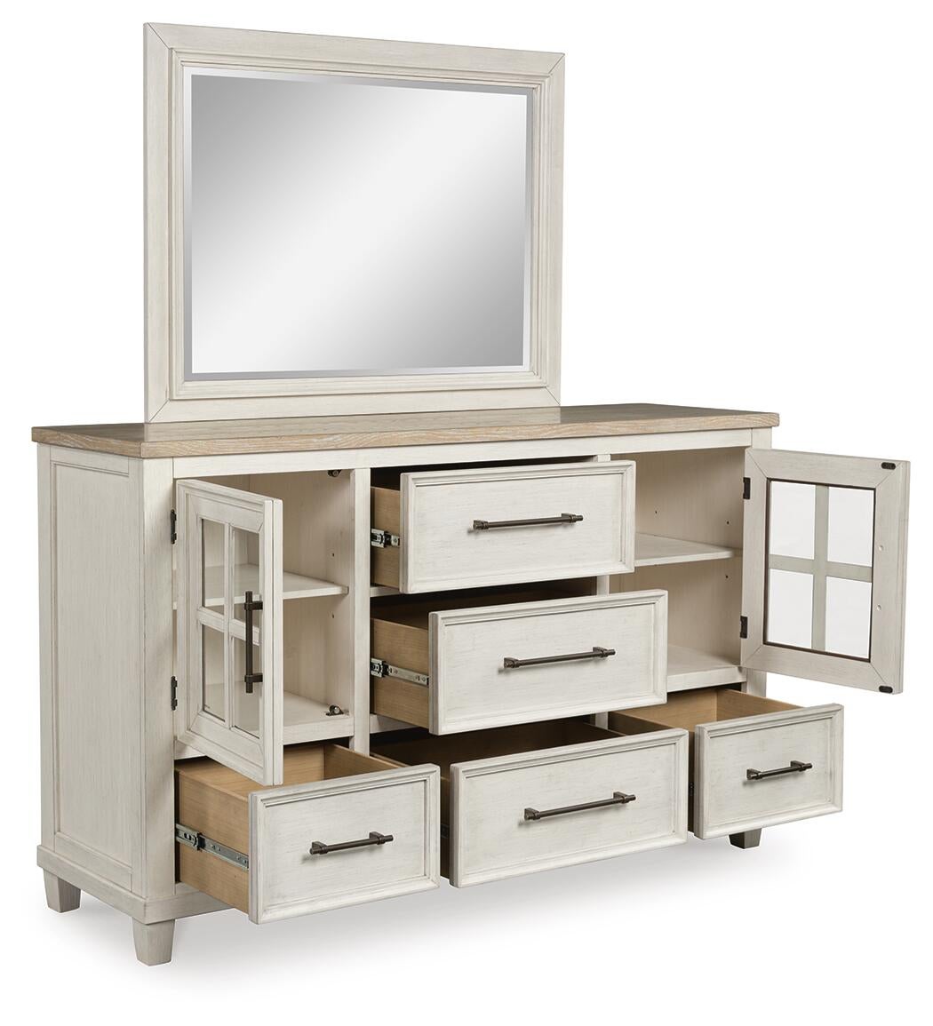 Shaybrock  Panel Bed, Dresser, Mirror, Chest And Nightstand